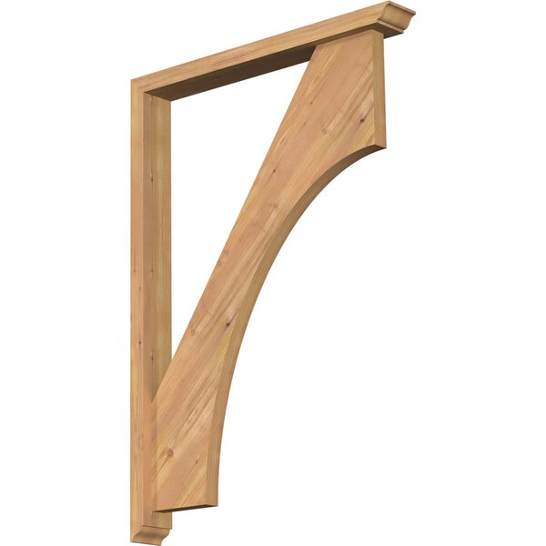 Ekena Millwork Westlake Traditional Smooth Bracket w/ Offset Brace, Western Red Cedar, 3 1/2"W x 28"D x 40"H BKT0402X28X40WTL01SWR - main